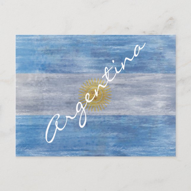 Argentina distressed Argentinian flag Postcard (Front)