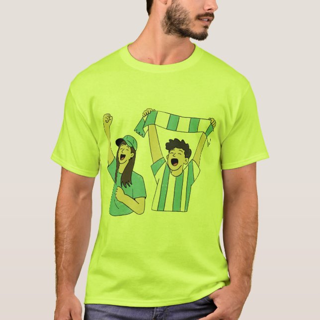 Argentina Fans Cheering. T-Shirt (Front)