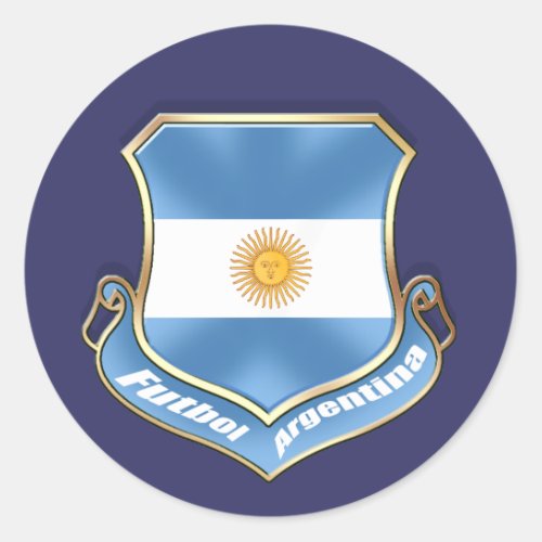 Argentina fans soccer futbol shield emblem badge classic round sticker