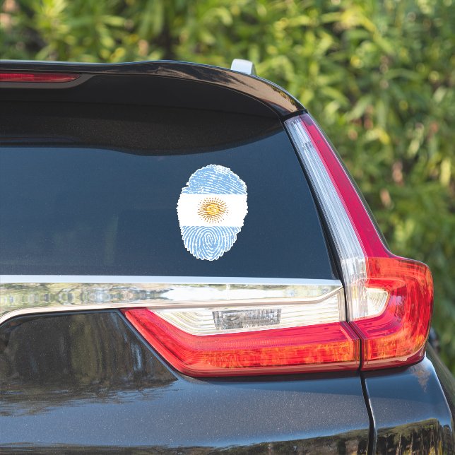 Argentina Fingerprint Flag Sticker (Car Side)