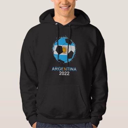 Argentina Flag 2022 Supporter Argentinian Soccer T Hoodie