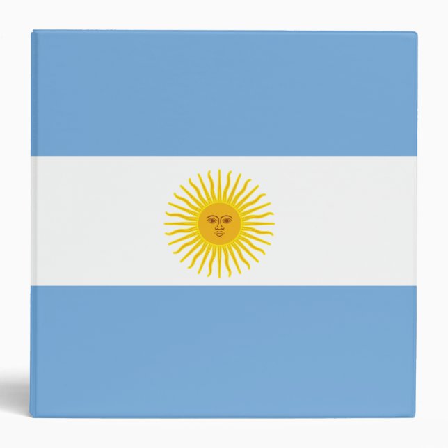 Argentina Flag 3 Ring Binder (Front)