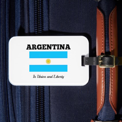 Argentina _ Flag and Motto Luggage Tag