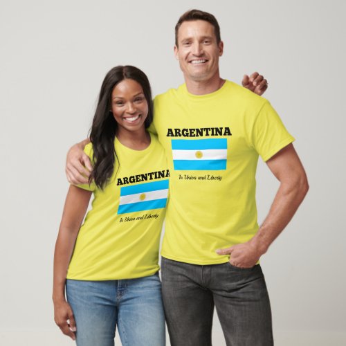 Argentina _ Flag and Motto T_Shirt