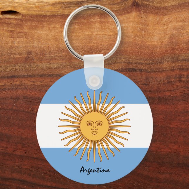 Argentina Flag & Argentina patriots / sports Keychain (Front)