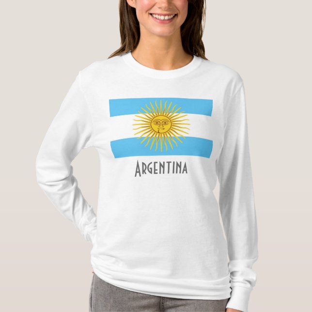 Argentina Flag, Argentina T-Shirt (Front)