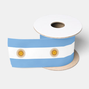 Argentina Flag & Argentina travel, holiday/sports Satin Ribbon
