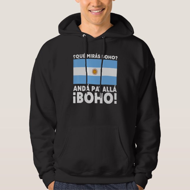 Argentina Flag Argentine Pride Funny Speech of Arg Hoodie (Front)