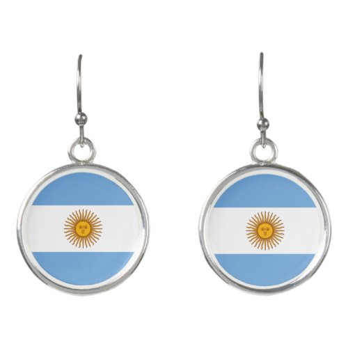Argentina Flag Argentinian Patriotic Earrings