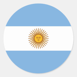 Pegatina Bandera Ondeante Argentina Mediana 80x60 mm.