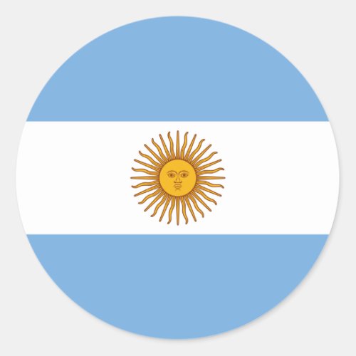 Argentina Flag _ Bandera Argentina Classic Round Sticker
