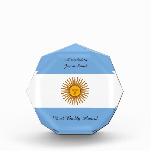 Argentina flag Bandera De Argentina Acrylic Award