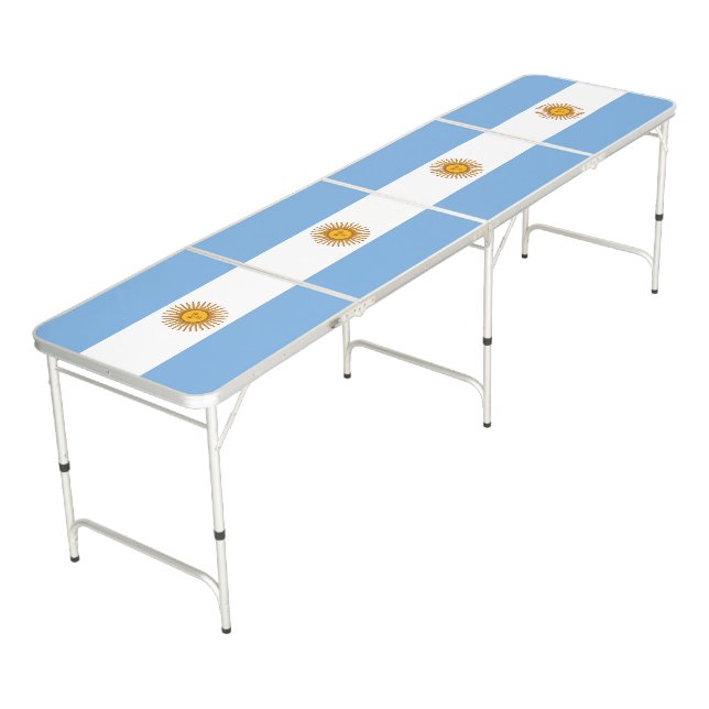 Argentina flag Bandera De Argentina Beer Pong Table (Angled)