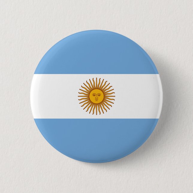 Argentina flag Bandera De Argentina Button (Front)