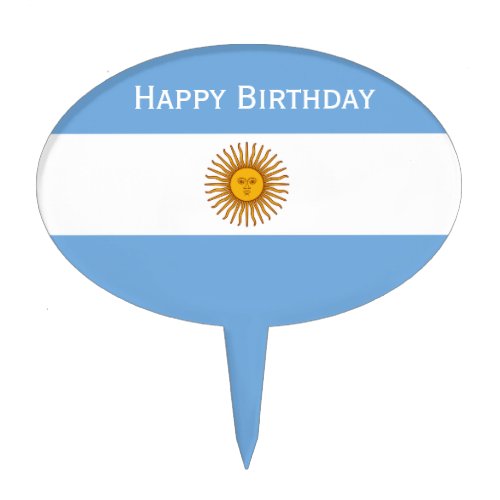 Argentina flag Bandera De Argentina Cake Topper