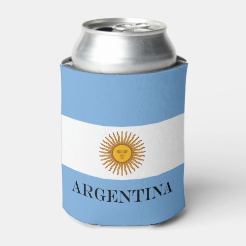 Argentina flag Bandera De Argentina Can Cooler