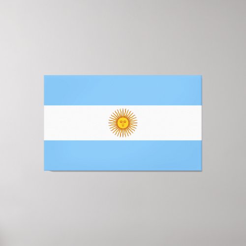 Argentina flag Bandera De Argentina Canvas Print