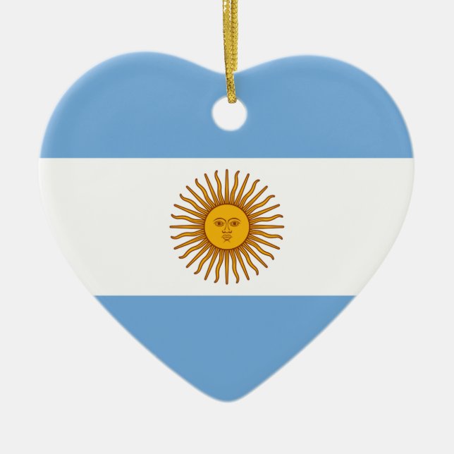 Argentina flag Bandera De Argentina Ceramic Ornament (Front)