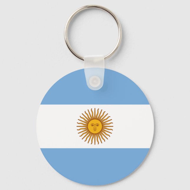 Argentina flag Bandera De Argentina Keychain (Front)