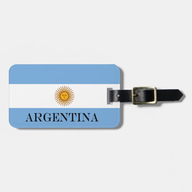Argentina flag Bandera De Argentina Luggage Tag (Front Horizontal)