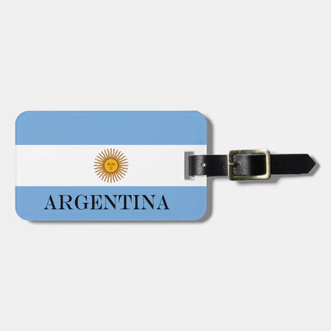 Argentina flag Bandera De Argentina Luggage Tag (Front Horizontal)