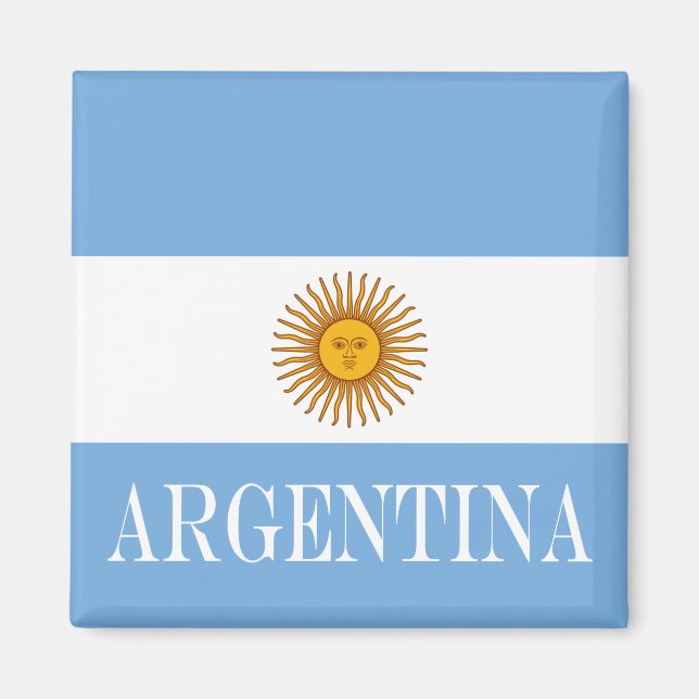 Argentina flag Bandera De Argentina Magnet (Front)