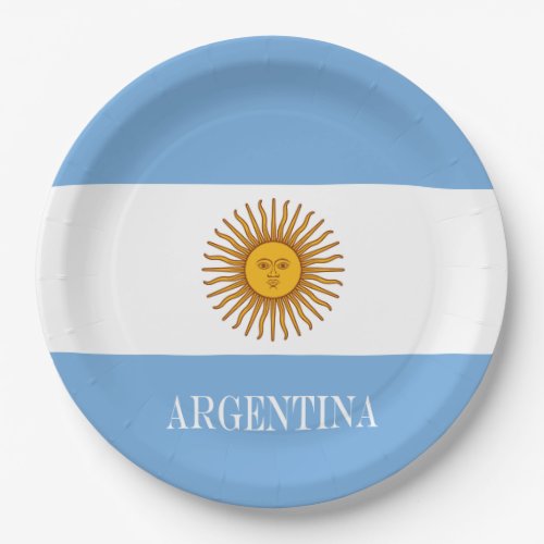 Argentina flag Bandera De Argentina Paper Plates