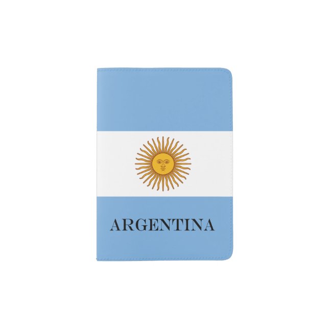 Argentina flag Bandera De Argentina Passport Holder (Front)
