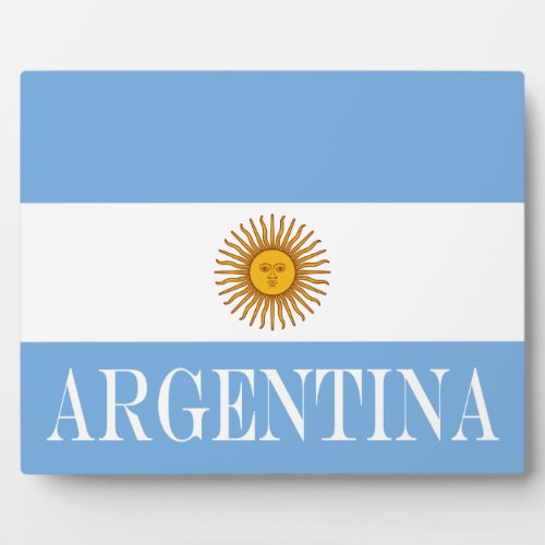 Argentina flag Bandera De Argentina Plaque