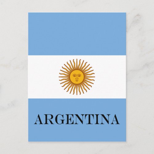 Argentina flag Bandera De Argentina Postcard