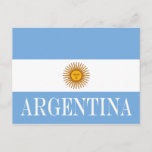 Argentina flag Bandera De Argentina Postcard