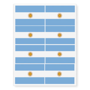 Argentina flag Bandera De Argentina Temporary Tattoos