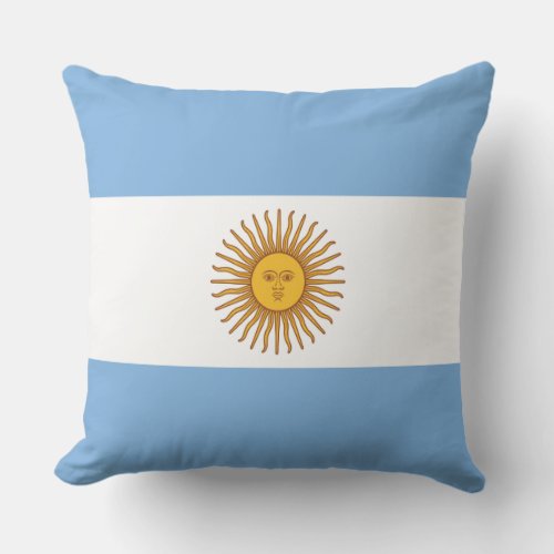 Argentina flag Bandera De Argentina Throw Pillow