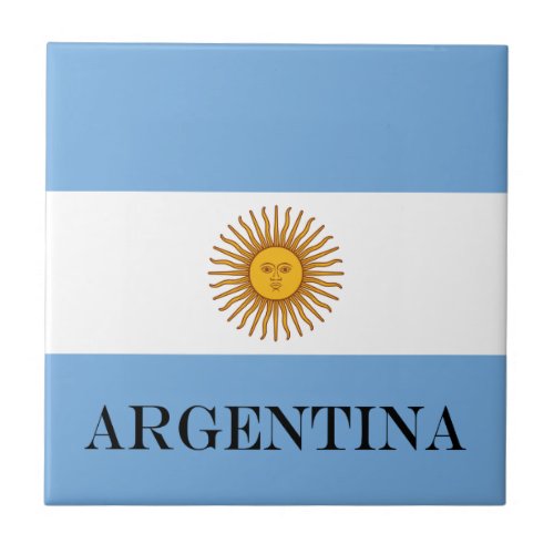 Argentina flag Bandera De Argentina Tile