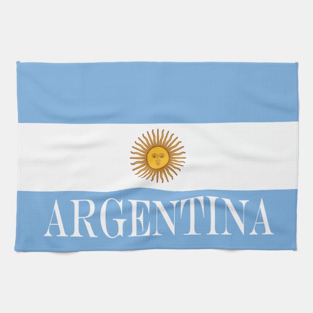 Argentina flag Bandera De Argentina Towel (Horizontal)