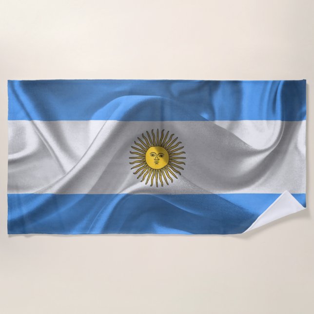 Argentina flag beach towel (Front)