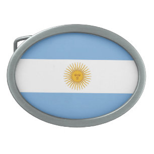 Argentina flag belt buckle