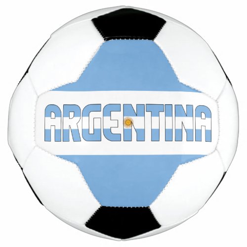 Argentina Flag Blue White Sun of May Patriotic  Soccer Ball