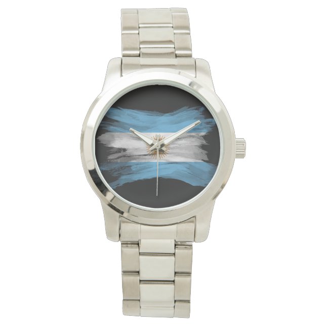 Argentina flag brush stroke, national flag watch (Front)