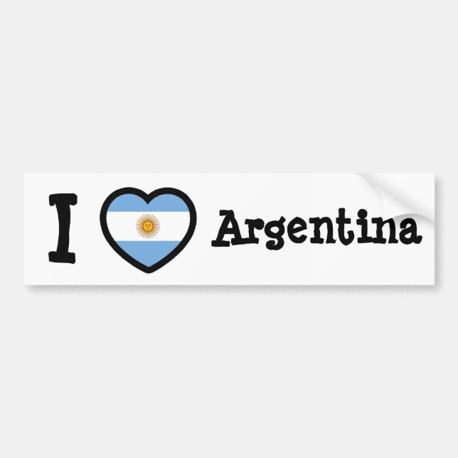 Argentina Flag Bumper Sticker (Front)