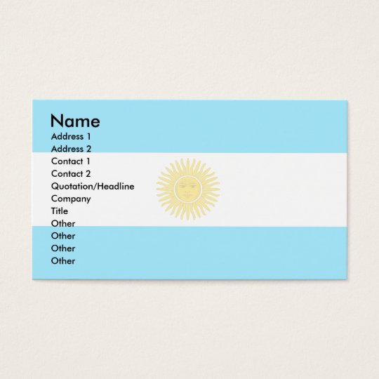 Argentina Flag Business Card