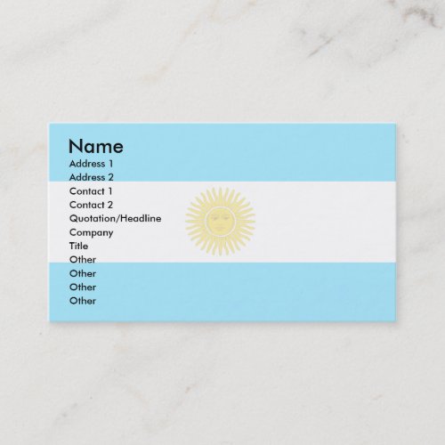 Argentina Flag Business Cards