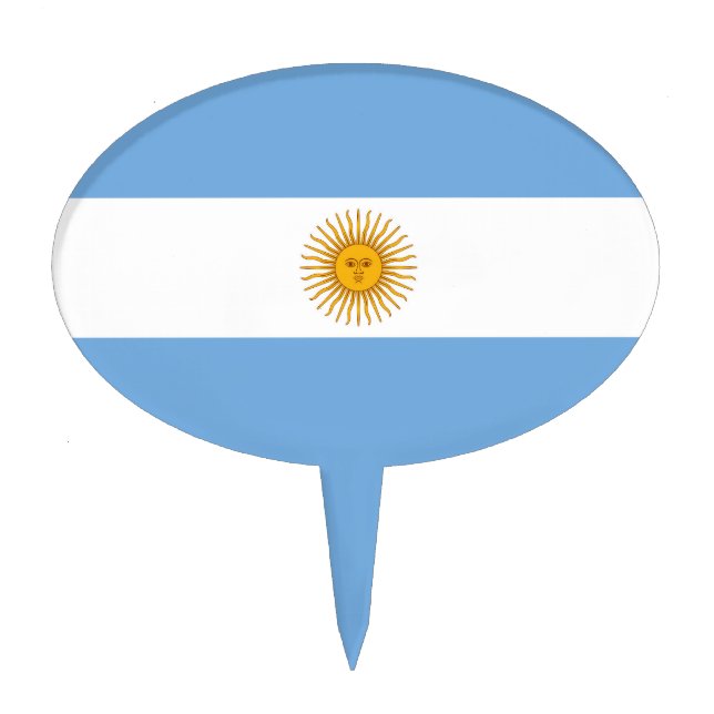 Argentina flag cake topper (Front)