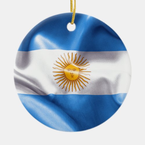 Argentina Flag Ceramic Ornament