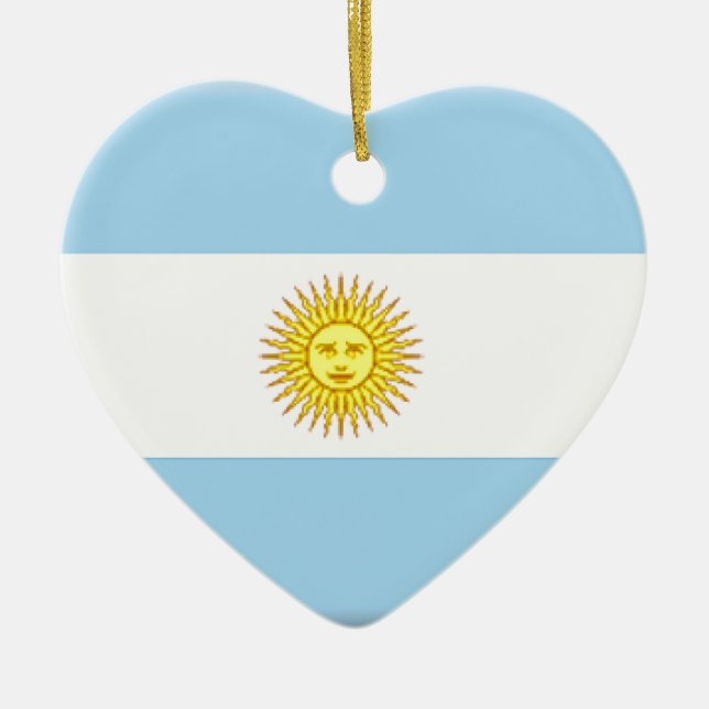Argentina Flag Ceramic Ornament (Front)