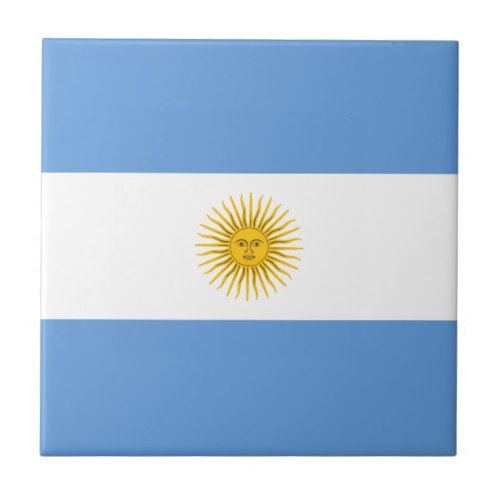 Argentina Flag Ceramic Tile