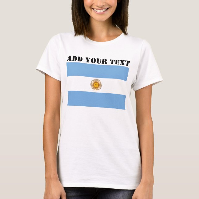 Argentina Flag championship Football Soccer T-Shirt (Front)