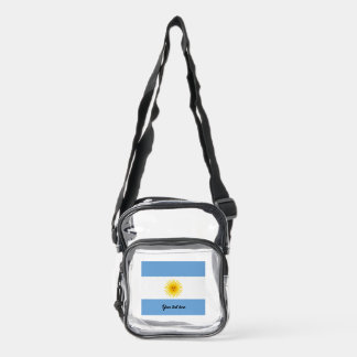 Argentina Flag Clear Crossbody Bag