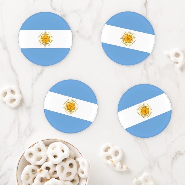 Argentina flag coaster set (In Situ)