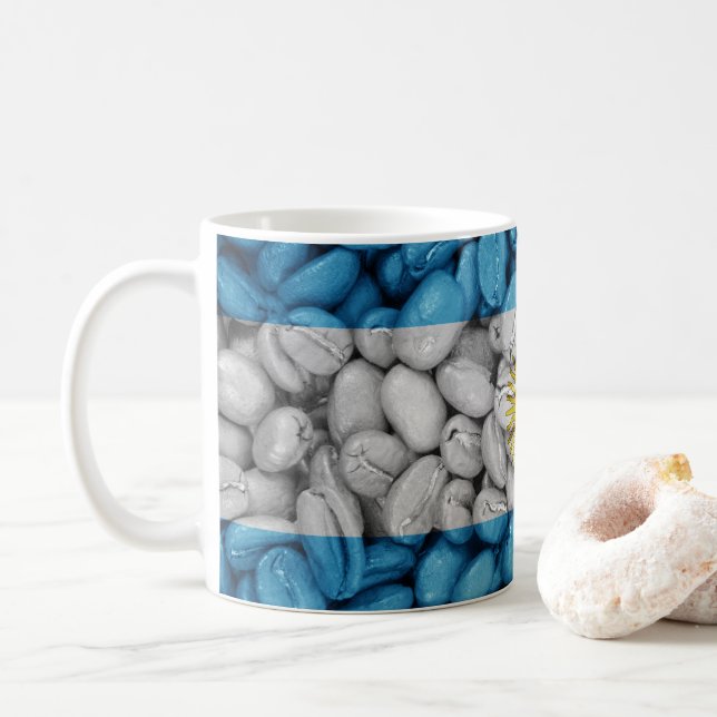 Argentina flag coffee mug (With Donut)